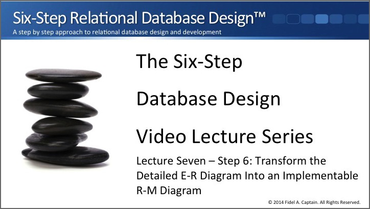 Step 6 - Transform Detailed E-R Diagram Into an Implementable R-M Diagram
